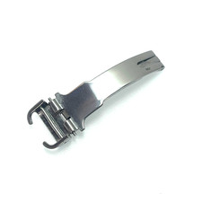 Fibbia chiusura deployante SS tono argento Cartier 12 mm originale svizzera #...