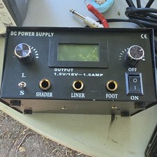Professional Digital Tattoo Power Supply w/ Foot Pedal 1 Clip Cords