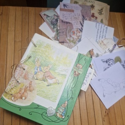 Handgefertigtes Peter Rabbit Junk Journal Vintage Beatrix Potter Geschenk verziert 
