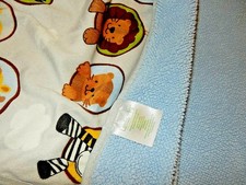 6C  WOW LAMBS  IVY Noah's Ark Two by Two Plush Velour Sherpa Crib Blanket