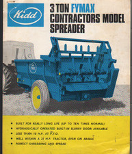 Kidd Fymax 3 Ton Contractors Model Manure Spreader Brochure Leaflet