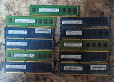  Lot of 11 4GB DDR3 1600MHz PC3-12800U Desktop RAM Mixed Brands Unbuffered