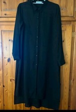 Women's long shirt dress with button size meduim