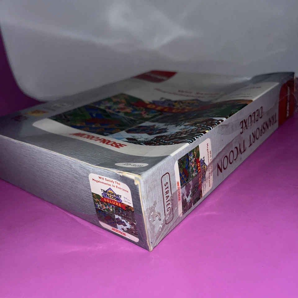 Transport Tycoon Deluxe PC CD-ROM Big Box 1995 rare hasbro new partially sealed - Image 2 of 4