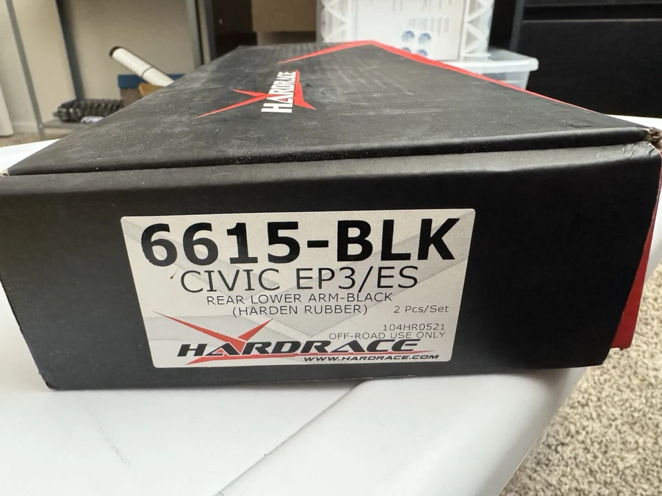 Hardrace Civic EP3 / ES Rear Lower Control Arm 2pc Set 6615-BLK - Image 2 of 3