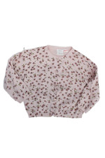 Zara Childrens Girls Floral Print Button Down Cardigan Sweater Pink Size 2