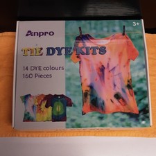 Anpro Tie Dye Kit,148pcs Tie-Dye DIY Set,16 colors of 100ML Dyes, Arts and Craft
