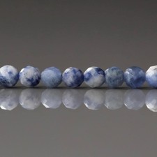 4mm Bolivian Sodalite Beads Faceted Round Natural Gemstone 15" Strand DIY