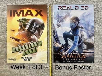 Star Wars Mandalorian and Grogu - AMC IMAX Week 1 Mando Mondays Poster & Bonus 