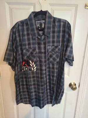 NWT Dixxon The Shape Men's Flannel Plaid Button-Up Bamboo Short Sleeve Shirt XL