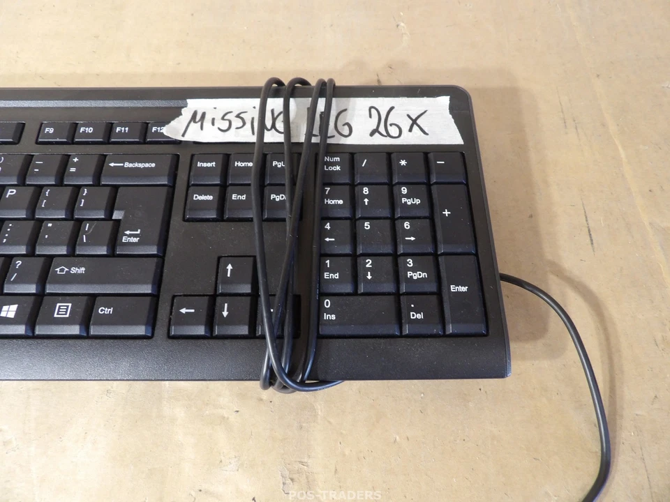 FUJITSU KB410 G QWERTY PS2 high quality keyboard Black - MISSING KEYBOARD FEET - Bild 3 von 4