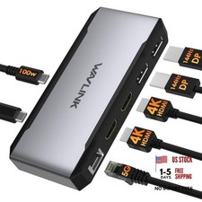 USB C Docking Station Dual HDMI,  4 Monitor D...