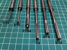 6 small HS Chucking Reamers Various sizes & Makers #1 MT Shank