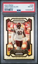 2023 Panini Prizm #298 Jonathan Allen Gold Vinyl PSA 8