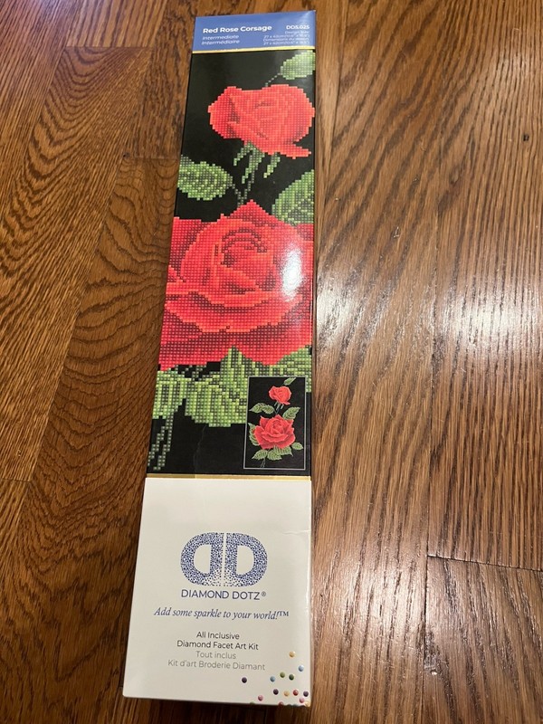 Diamond Dotz Red Rose Corsage - Diamond Painting Kit - 10.63 - 16.54 in