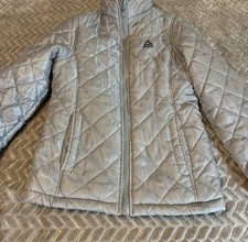 Reebok Girls Youth XL 16 Gray Full Zip Jacket Pockets 2018 Quilted Logo