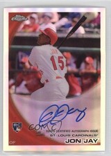 2010 Topps Chrome Rookie Auto Refractor /499 Jon Jay #178 Auto 3cy