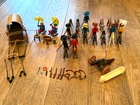 Vintage Playmobil 1970s Western Lot — Figures Wagon Cannon Horses Klicky Era