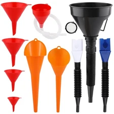 10PCS Auto Funnels Set Plastic Funnel Set for Water/Gasoline/Coolant/Engine Oil