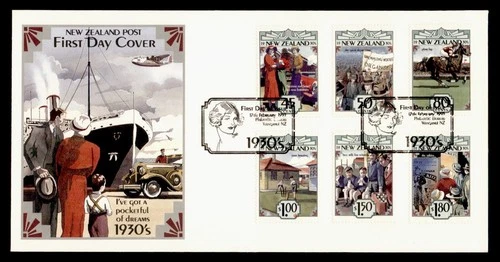 DR WHO 1993 NEW ZEALAND FDC 1930s COMBO $1.80 M79739
