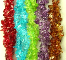 glass chips 36 inch strand / minimum 3 mixed strands to ship