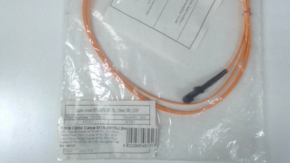 Fiber Optic Cable - MTRJ / MTRJ 2 Meters - 50/125 - Image 2 of 2
