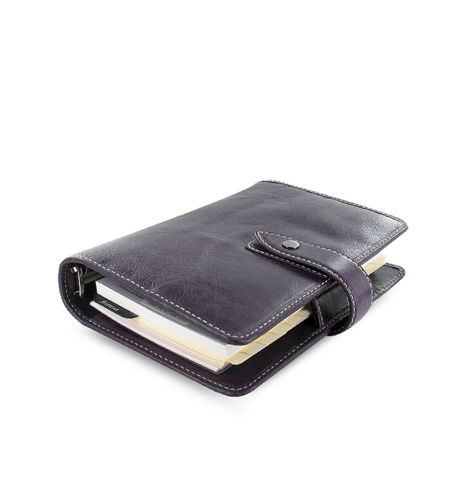 #Filofax Tamaño Personal Malden Organizador Planificador Diario Libro Cuero Púrpura 025850 Foto 3 de 4