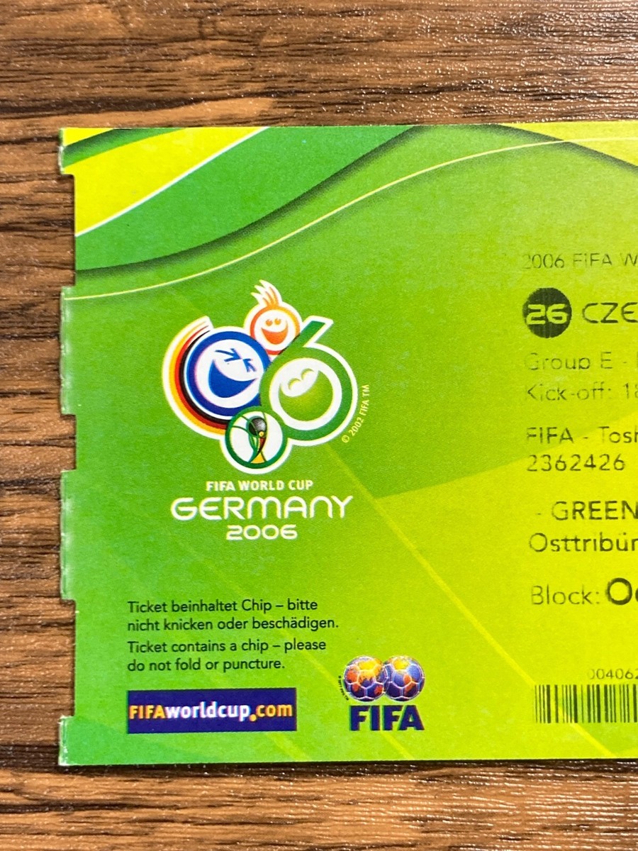 FIFA World Cup 2006 Germany Ticket - Match #26 Czech Republic