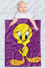 Looney Tunes Soft Fleece, Cozy Crib Throw 30"x40" Tweety Bird Character