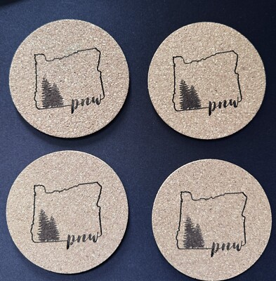 Cork Coaster 4 Pack - PNW