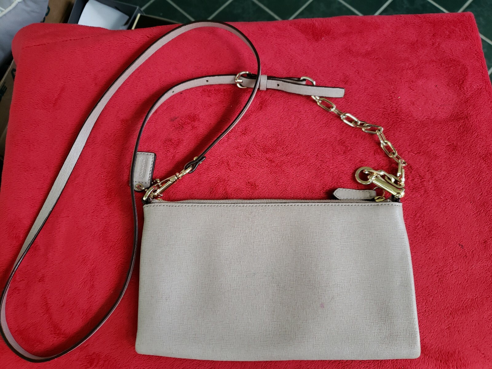 Coach Tan small crossbody wallet Gem