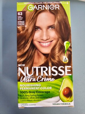 Garnier Hair Color Nutrisse Coloring Creme Permanent Hair Color #63 Light Brown
