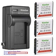 Kastar Battery AC Wall Charger for NP-110 NP-160  Casio Exilim EX-ZR10 Camera
