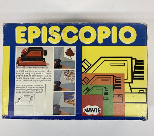 Vintage Episcopio Episcope Projector W Original Box & Manual TESTED Italian
