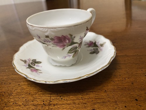 VINTAGE JAPANESE PORCELAIN HAND PAINTED CUP & SAUCER
