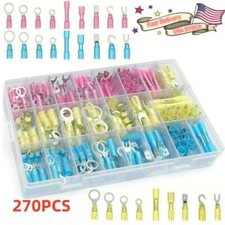 270pcs Heat Shrink Wire Connectors Marine Automotive Waterproof Terminals Set