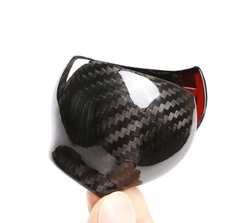Cubierta de perilla de cambio de marchas de fibra de carbono real apta para Audi A3 S3 2010-2013 Foto 4 de 4