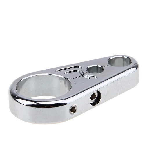 Chrome Brake Clutch Cable Wire Clamp Clip for 1" Harley Motorcycle Handle Bar - Picture 4 of 7