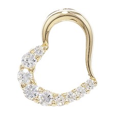 Yellow Gold Floating Heart Pendant Hallmarked British Made All Chain Lengths
