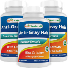Pack de 3 Best Naturals fórmula anti canas, 60 unidades