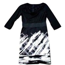 Johnathan Martin Designer Y2K Dress Black & White Pattern VINTAGE Sz M/L