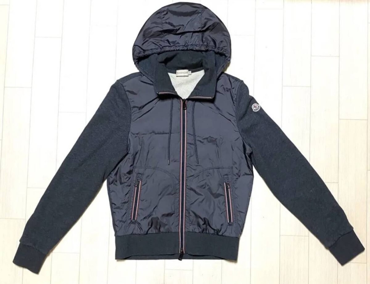 Authentic MONCLER MAGLIA CARDIGAN Nylon Jacket S size Grey Authentic MONCLER MAGLIA CARDIGAN Nylon Jacket S size Grey