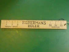 Rustic Wooden Fisherman's Ruler Sign  (CL 80)