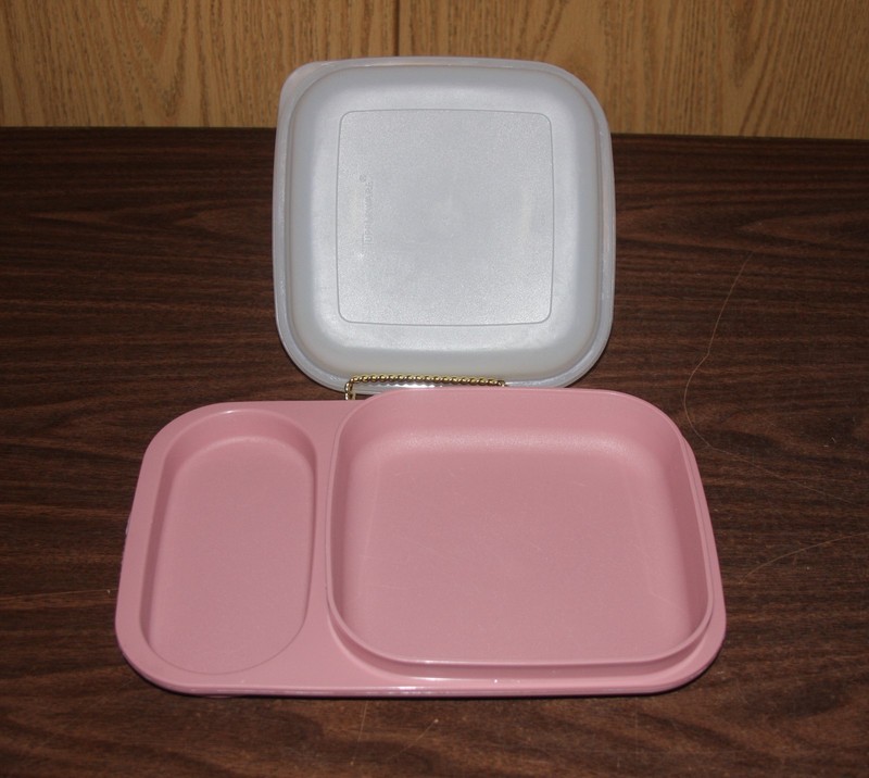 TUPPERWARE MEAL MATE DIVIDED TRAY WITH SHEER SEAL COVER