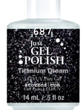 Brand new IBD Just Gel Nail Polish * Full Size * Titanium Dream