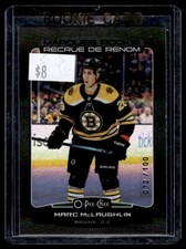 2022-23 O-Pee-Chee Black Foil Parallel Mark McLaughlin RC 072/100 Boston Bruins