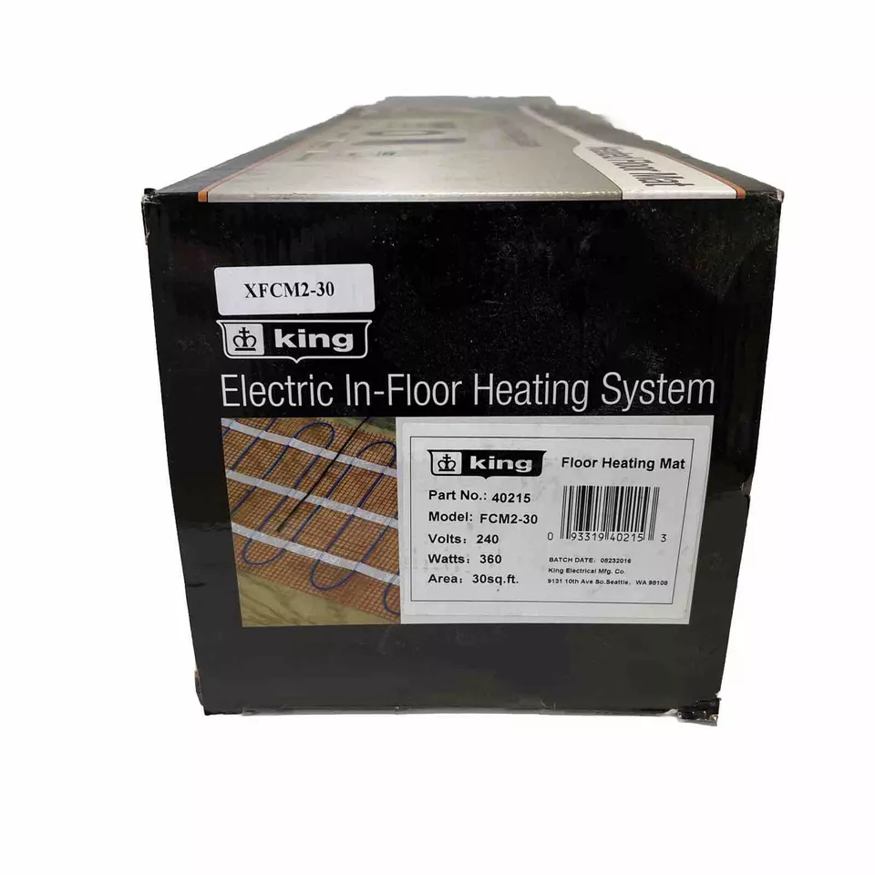 King Electric Heated Floor Mat 30 Sq Ft 240V Underfloor Heat - Image 2 of 2
