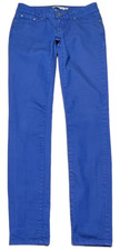 Prana Jeans Women 2/26 Cobalt Blue Kara Organic Cotton Low Rise Skinny Stretch