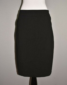 NYDJ-78-Black-Ponte-Knit-Knee-Length-Pencil-Skirt-Size-10