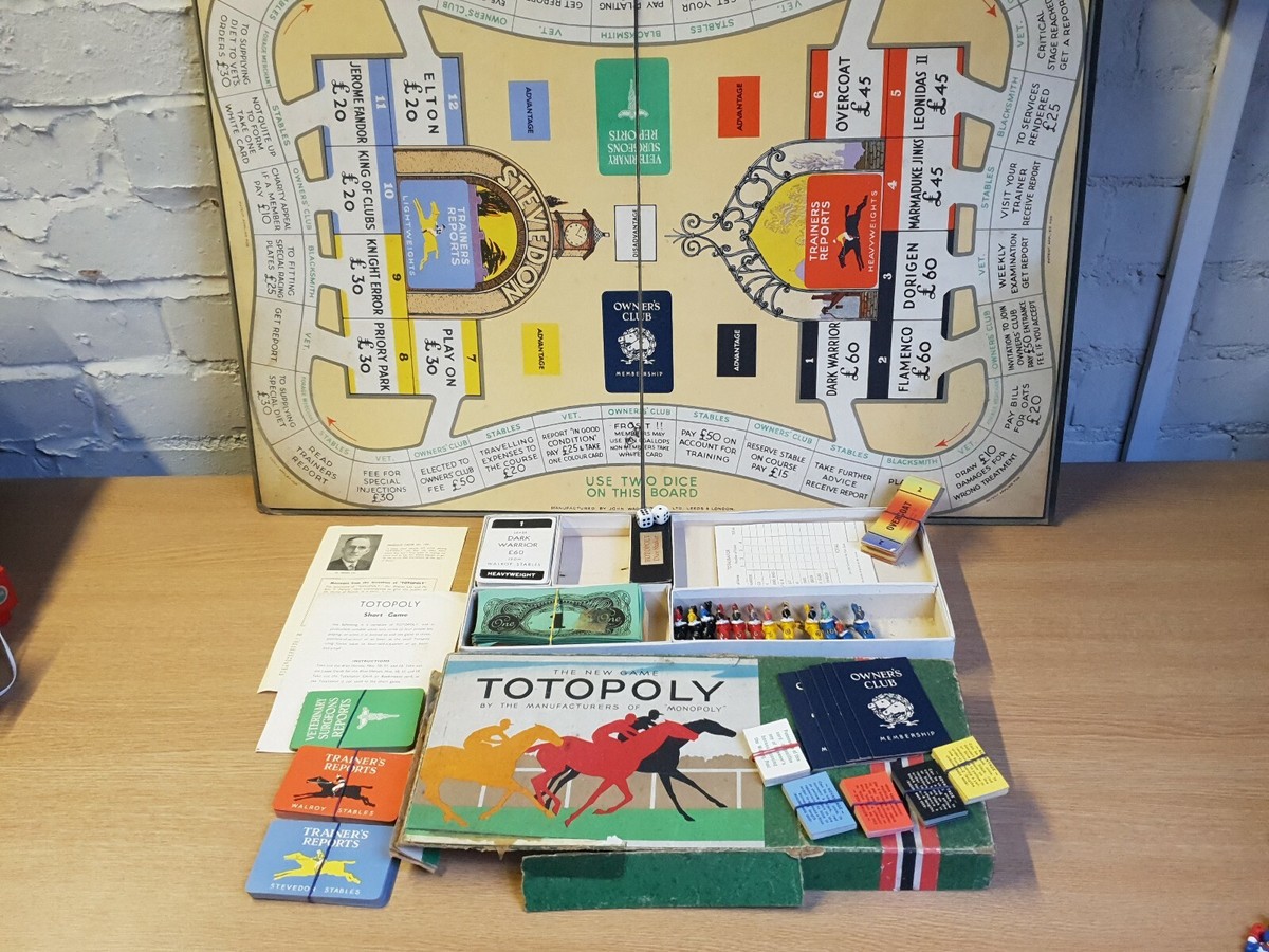 ⭐ Vintage 1ST Edition TOTOPOLY c 1938 Waddingtons LEAD Horse